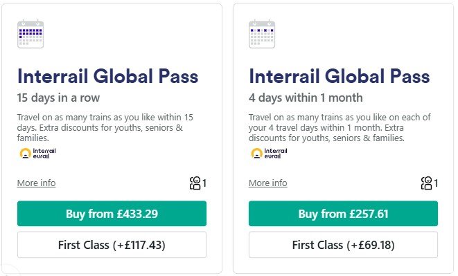 Best Interrail passes